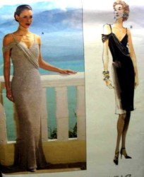2359  VOGUE SASSOON STRAPPY EVE DRAPE KNEE-FLOOR DRESS PATTERN 6-22 SZS
